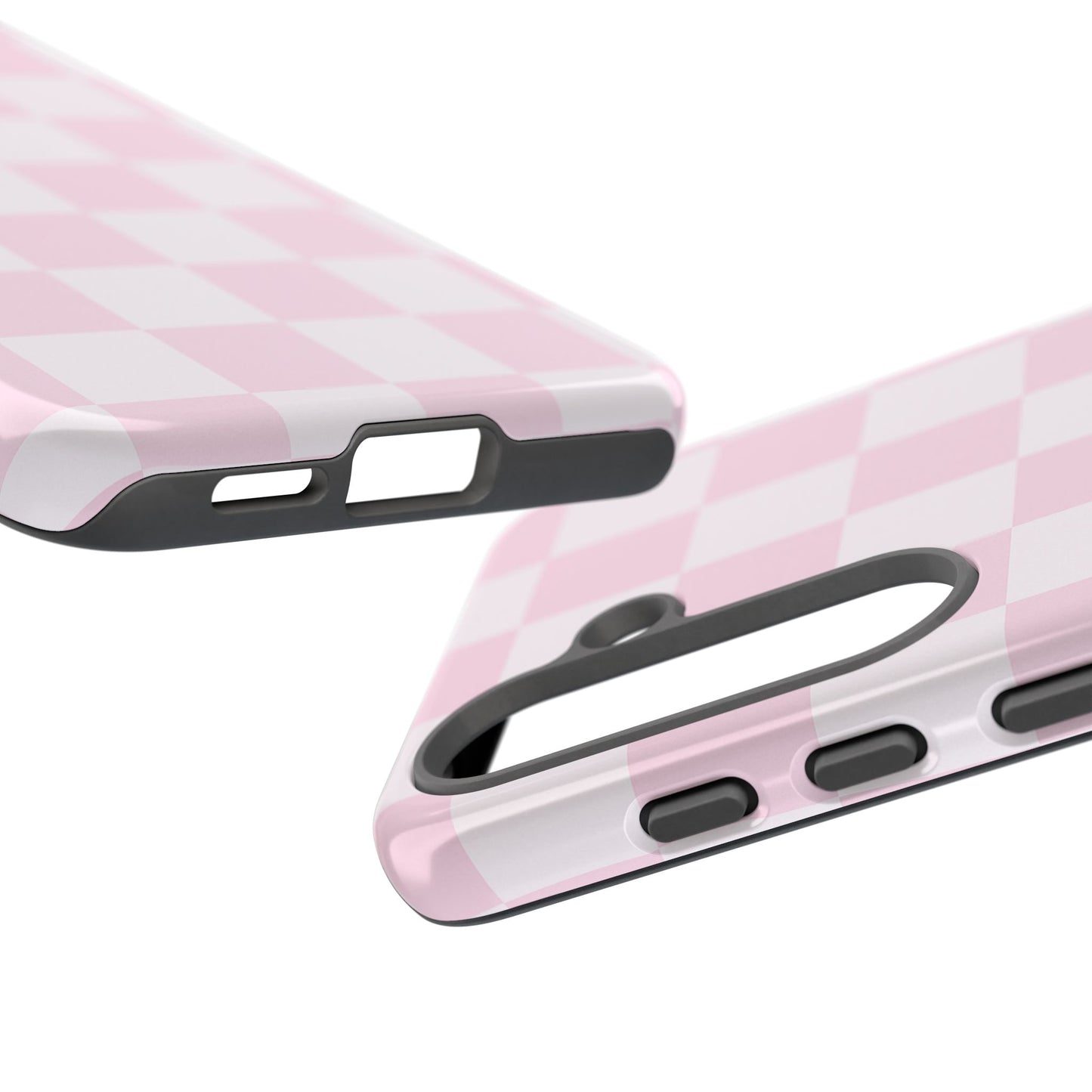 Pink Checkerboard Phone Case | Aesthetic Tough Protective Case