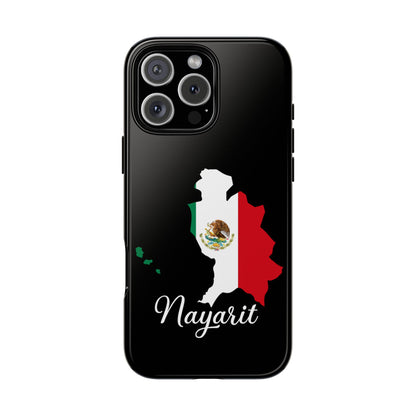 Nayarit Mexico Flag Map Phone Case | Mexican American Pride Tough Case for iPhone & Samsung