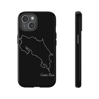 Costa Rica Outline Phone Case – Minimal Country Map Tough Case (iPhone, Samsung, Pixel)