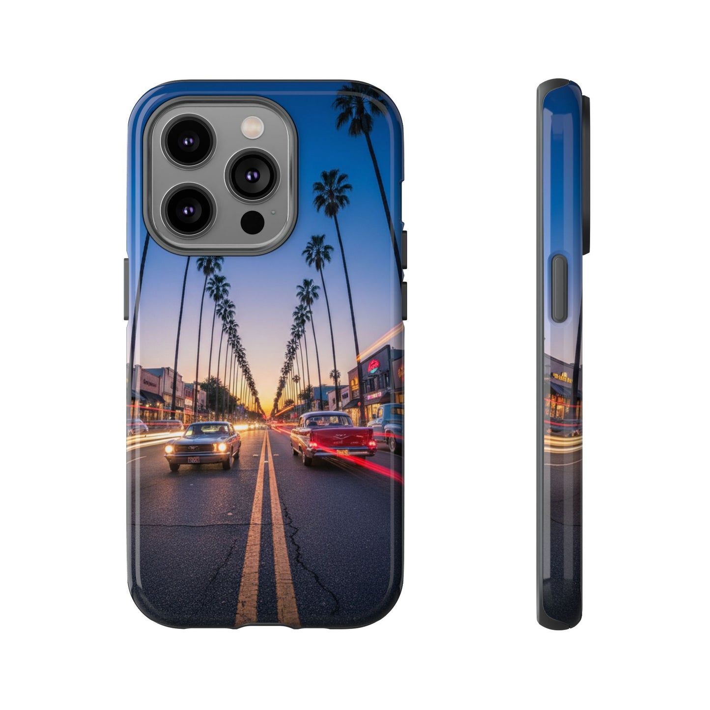 LA Sunset Boulevard Phone Case | Palm Tree Sunset Aesthetic | City Night Tough Case