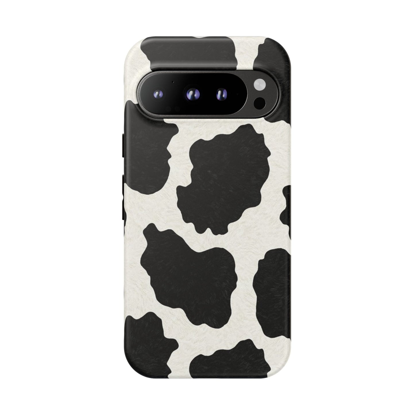 Black & White Cow Print Phone Case | Western Aesthetic iPhone & Samsung Tough Case
