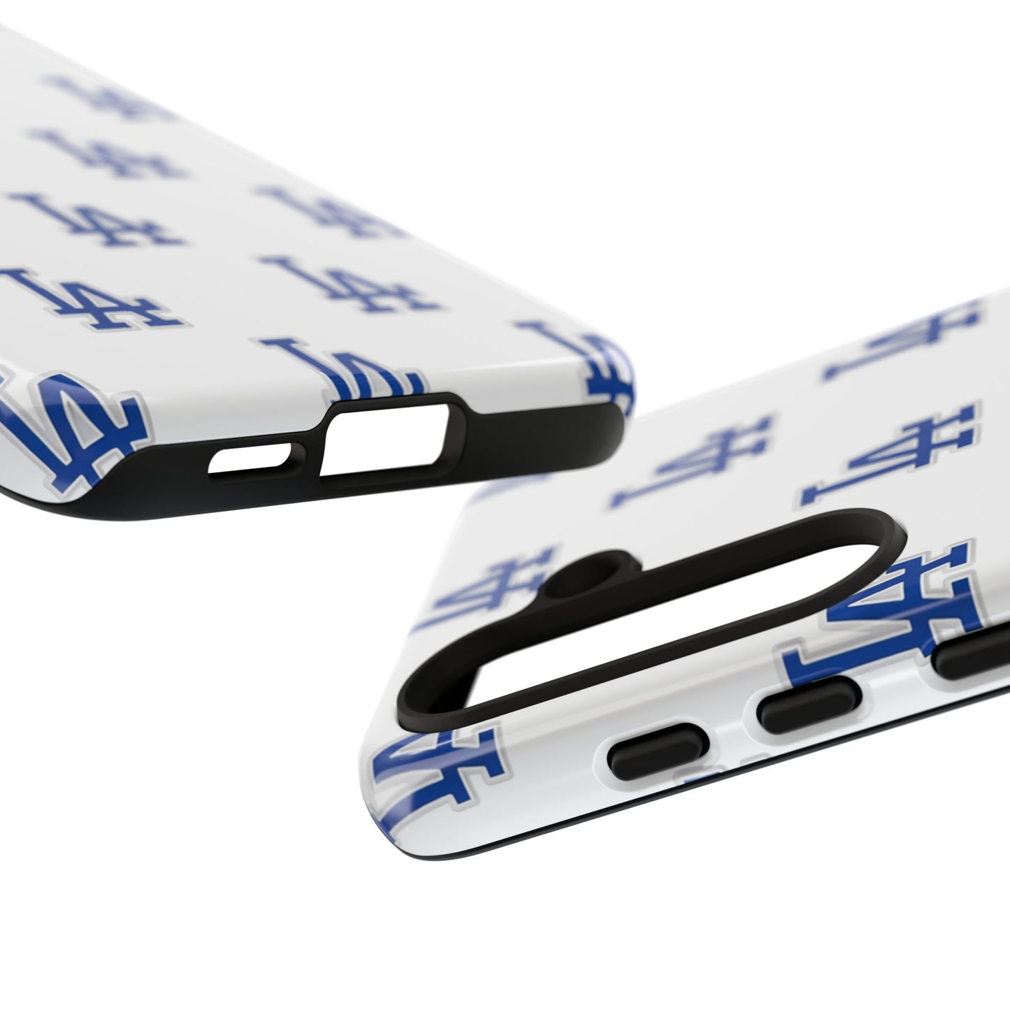 Blue LA Monogram Pattern Phone Case | Minimal Baseball Inspired Tough Cover