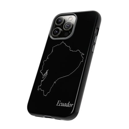 Ecuador Outline Phone Case – Minimal Country Map Tough Case (iPhone, Samsung, Pixel)