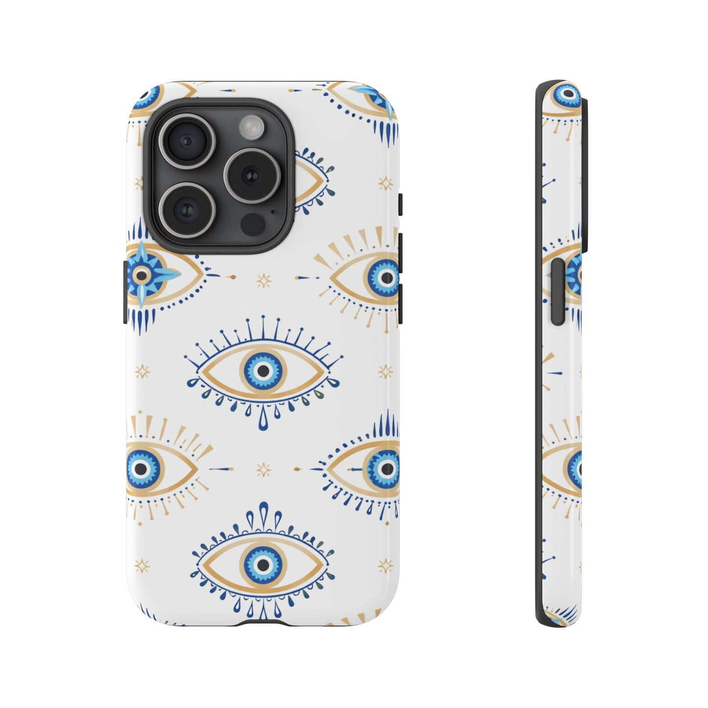 Blue Evil Eye Phone Case – Protective Slim Shockproof Cover for Iphone, Samsung Galaxy and Pixel