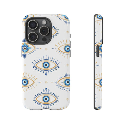 Blue Evil Eye Phone Case – Protective Slim Shockproof Cover for Iphone, Samsung Galaxy and Pixel