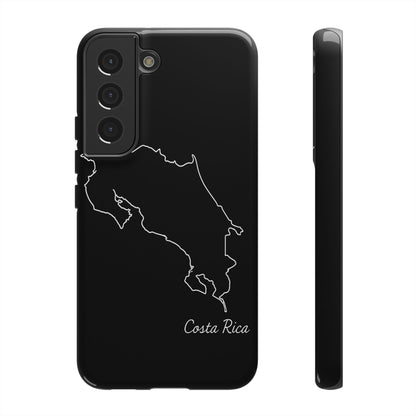 Costa Rica Outline Phone Case – Minimal Country Map Tough Case (iPhone, Samsung, Pixel)