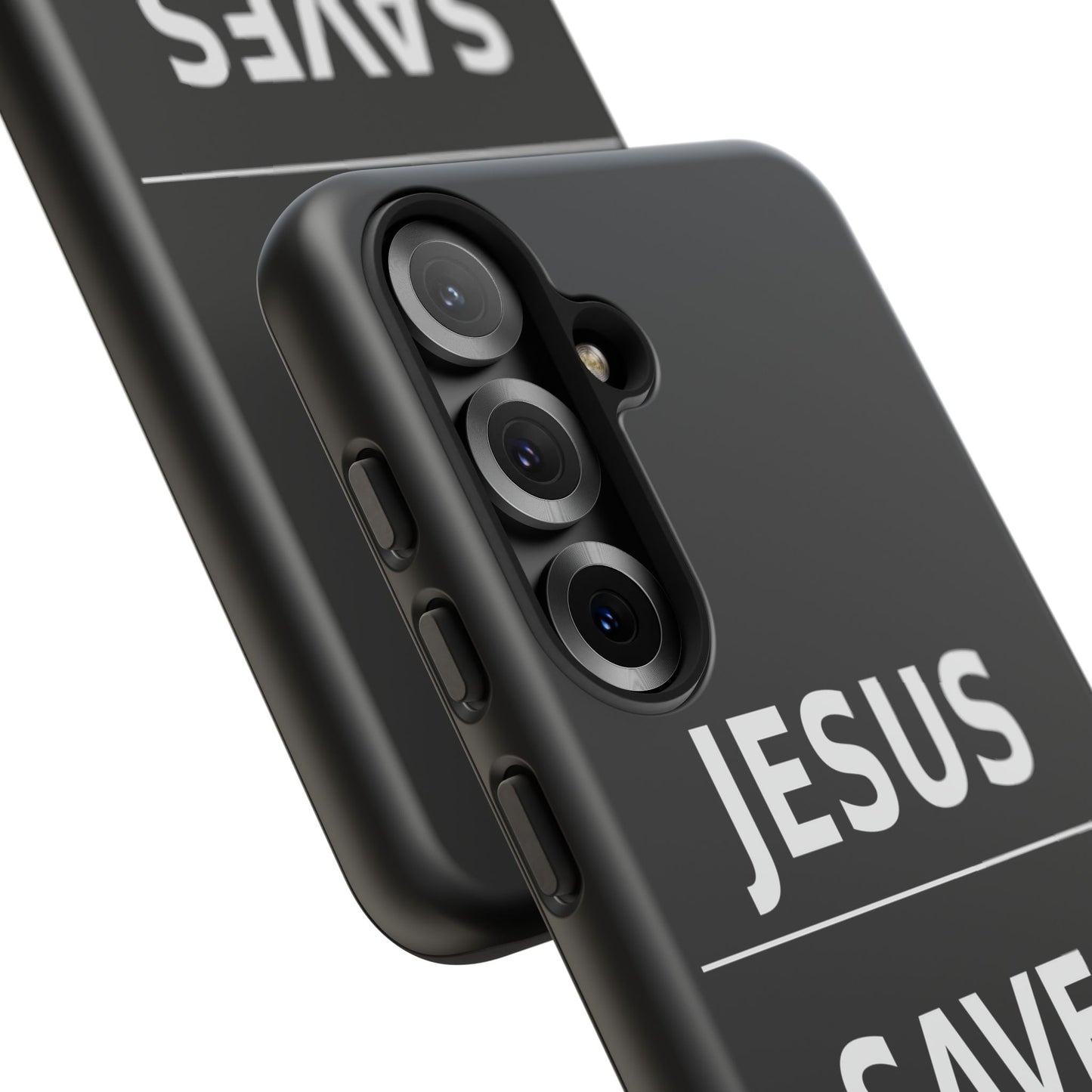 Jesus Saves Phone Case Christian Religious Minimalist Black Tough Cover