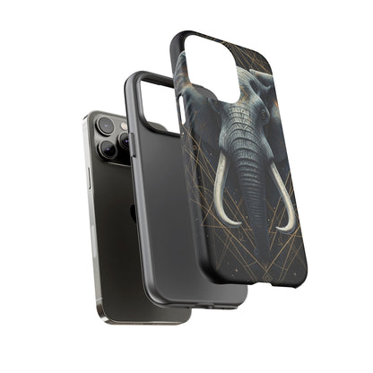 Elephant Mandala Phone Case – Black and Gold Spiritual Elephant Tough Protective Case