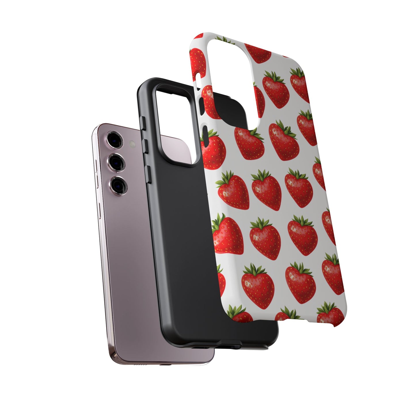 Cute Strawberry Phone Case – Aesthetic Fruit Pattern Protective Cover for Iphone, Samsung Galaxy and Pixel