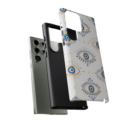 Blue Evil Eye Phone Case – Protective Slim Shockproof Cover for Iphone, Samsung Galaxy and Pixel