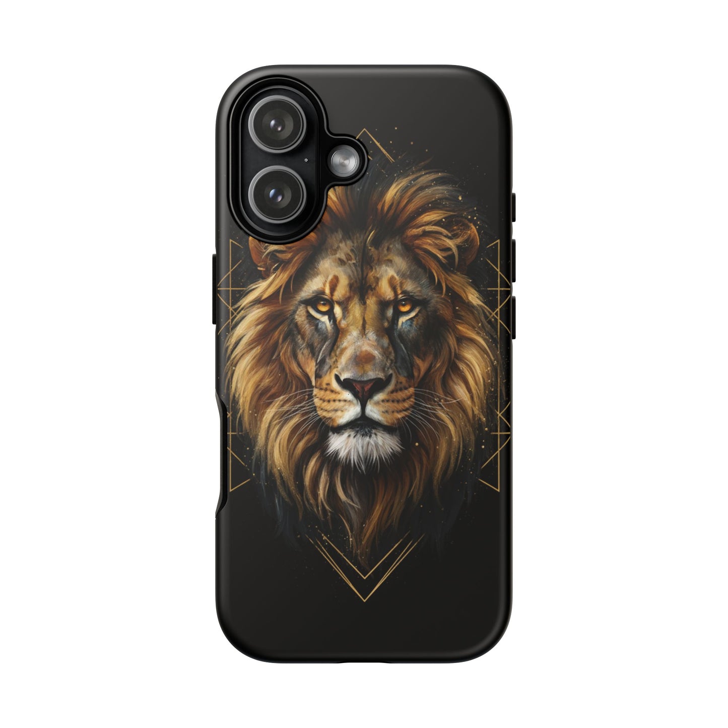 Majestic Lion Phone Case – Black Gold Luxury Lion Art Tough Protective Case