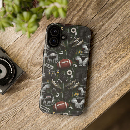 Football Pattern Phone Case – Sports Fan Tough Protective Game Day Case