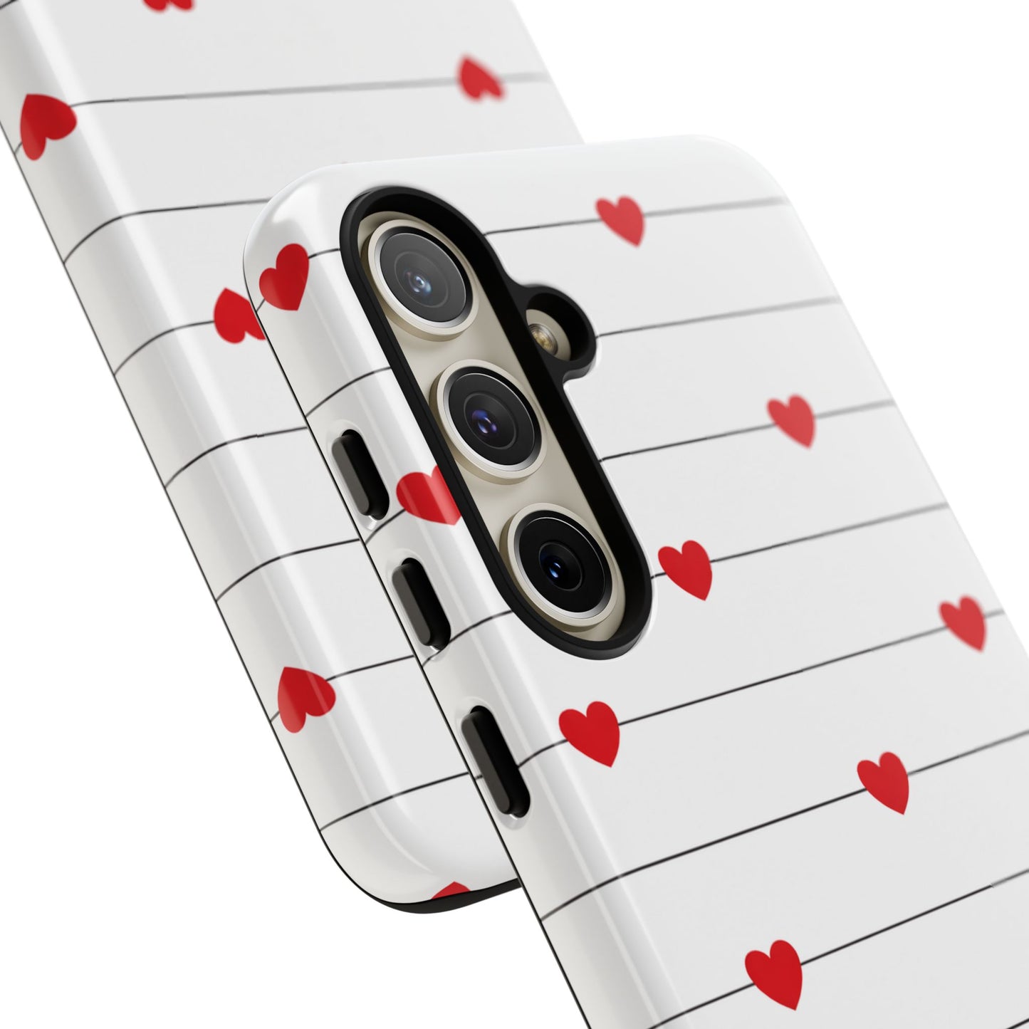 Red Heart Stripe iPhone Case | Tough Shockproof Love Aesthetic Cover