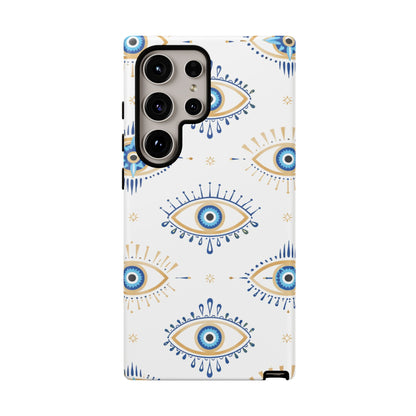 Blue Evil Eye Phone Case – Protective Slim Shockproof Cover for Iphone, Samsung Galaxy and Pixel