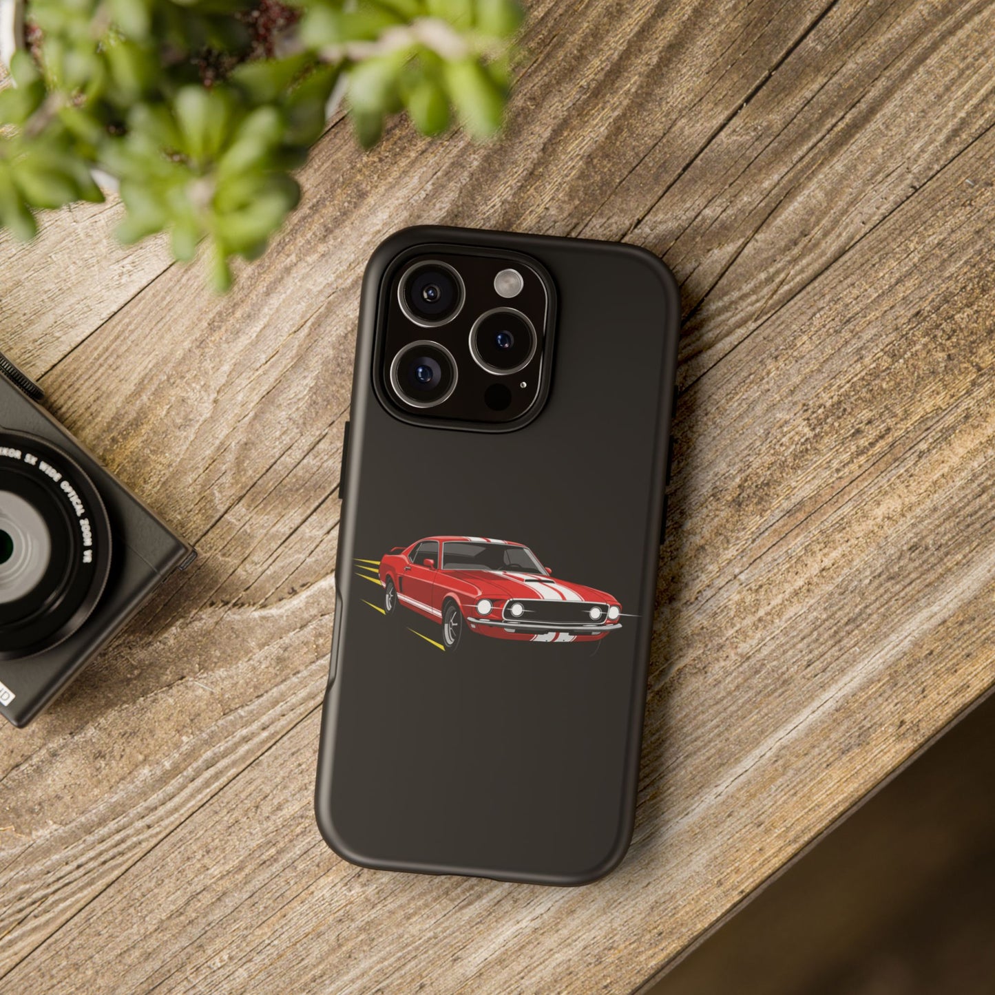 Red Muscle Car Phone Case – Classic Car Racing Tough Protective Case