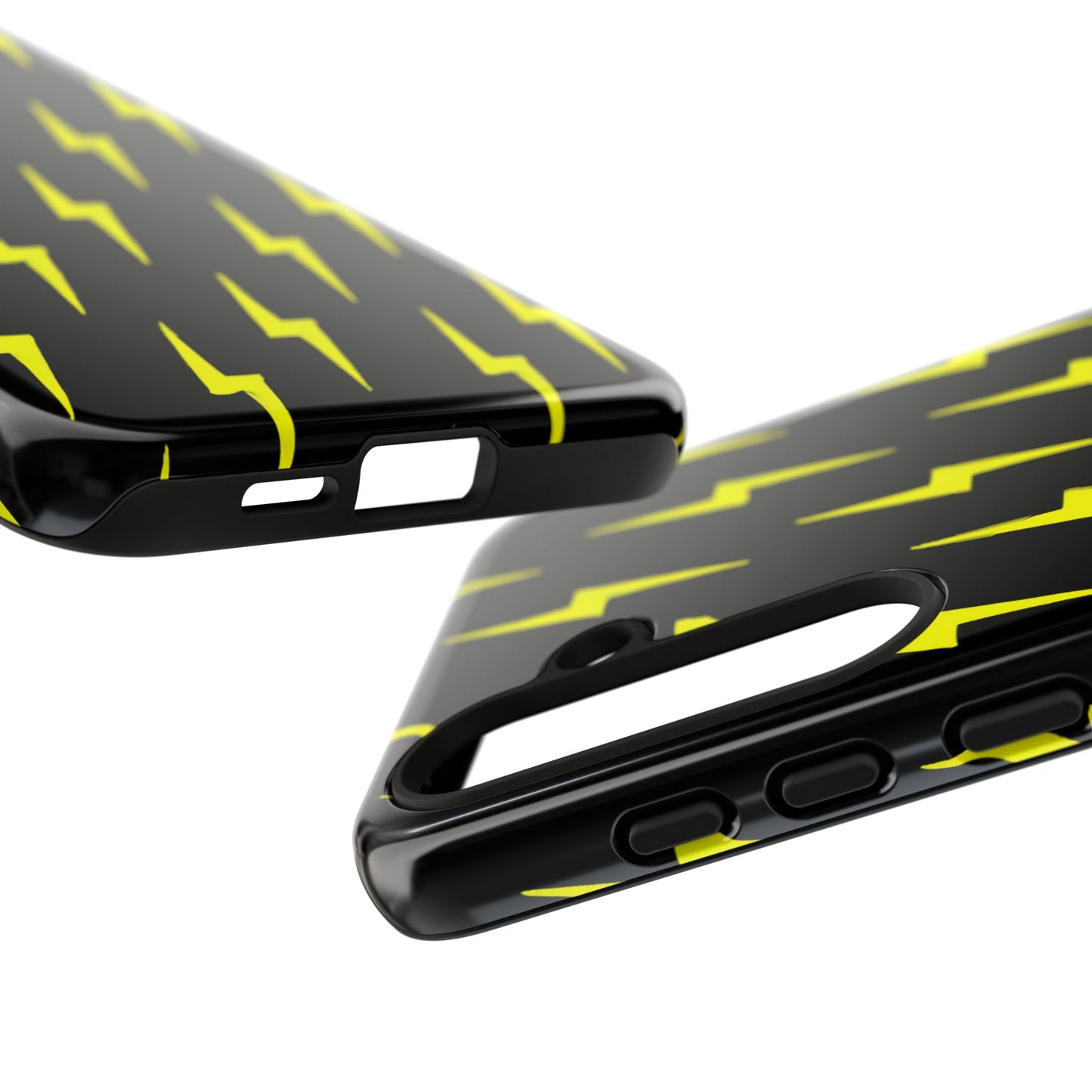 Yellow Lightning Bolt Tough Phone Case | Bold Electric Pattern Case for Iphone, Samsung Galaxy and Pixel