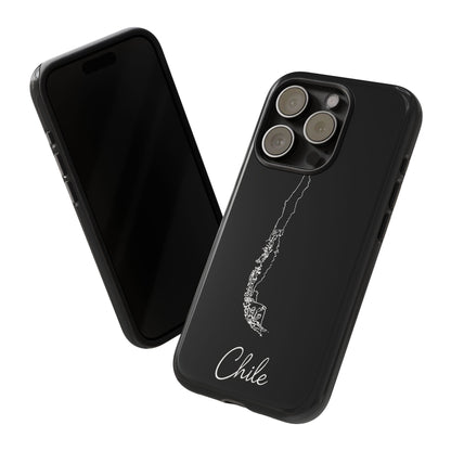 Chile Outline Phone Case – Minimal Country Map Tough Case (iPhone, Samsung, Pixel)