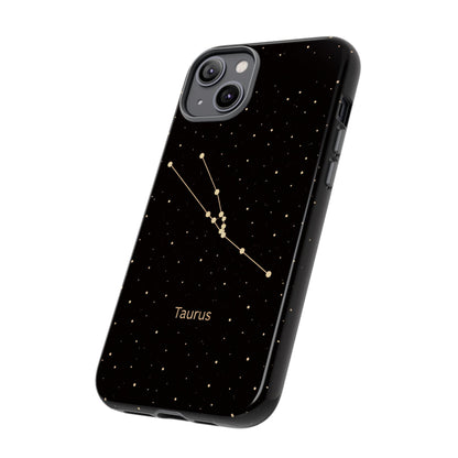 Taurus Zodiac Constellation Phone Case – Luxe Gold Celestial Cover