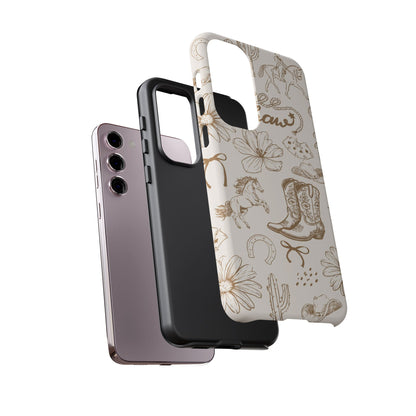 Western Cowgirl Phone Case for iPhone Samsung Galaxy Pixel Tough Case