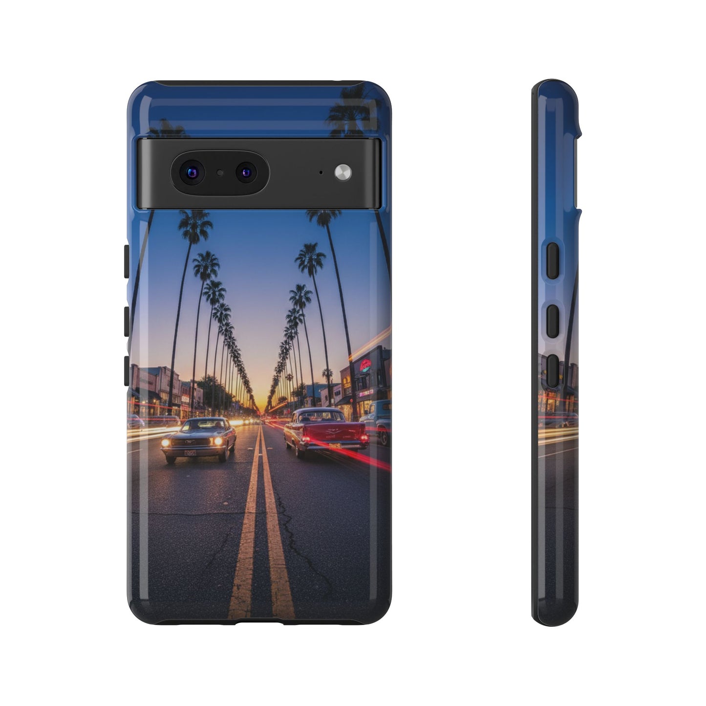LA Sunset Boulevard Phone Case | Palm Tree Sunset Aesthetic | City Night Tough Case