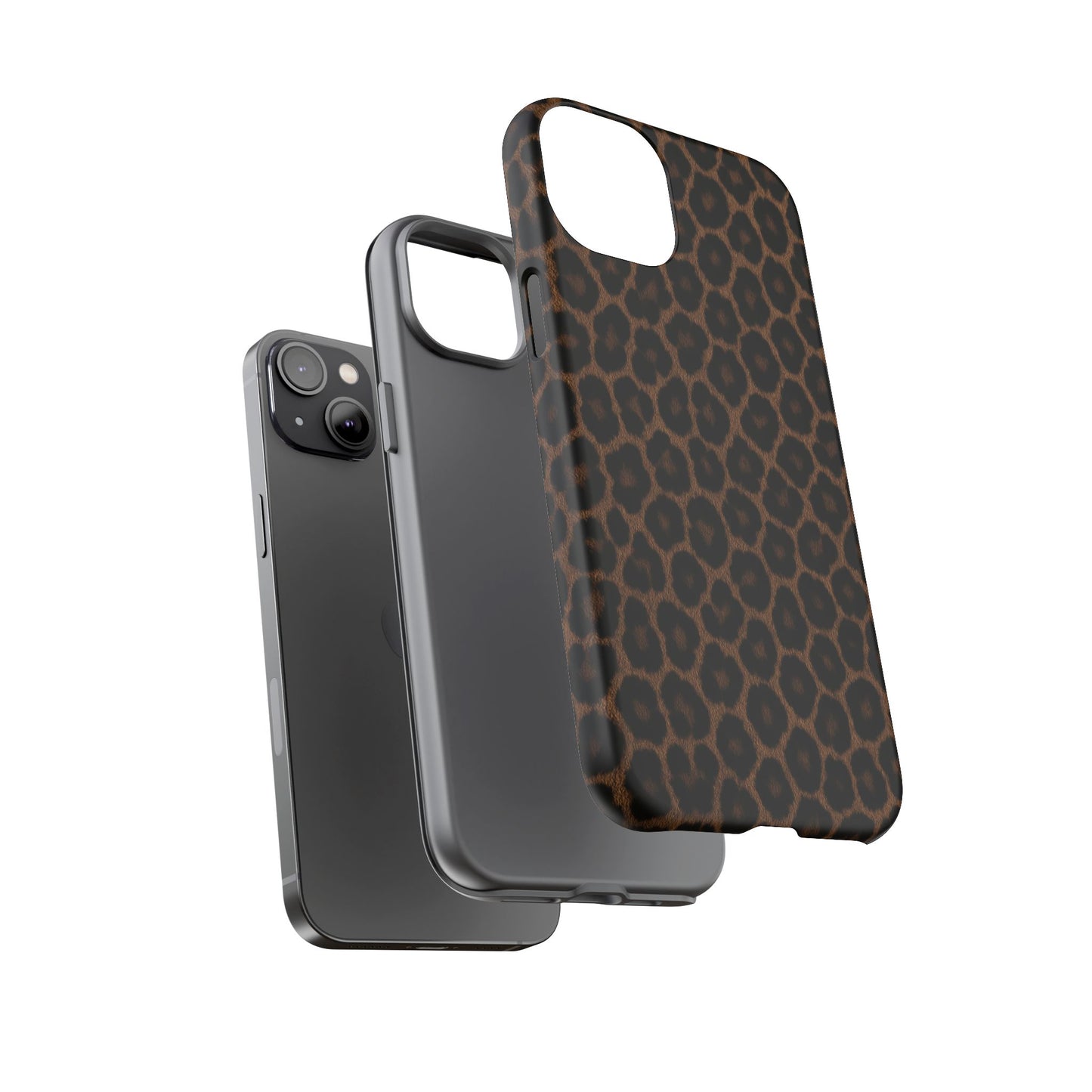 Brown Leopard Print Phone Case | Classic Animal Print Aesthetic Tough Protective Case