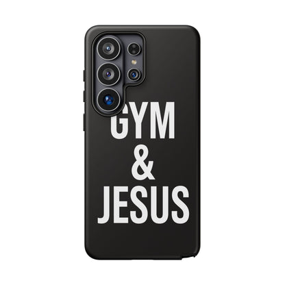 Gym & Jesus Phone Case Christian Faith Workout Gym Motivation Case