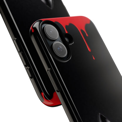 Dark Feminine Red Drip Phone Case – Gothic Glam Tough Cover