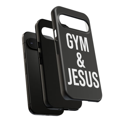 Gym & Jesus Phone Case Christian Faith Workout Gym Motivation Case