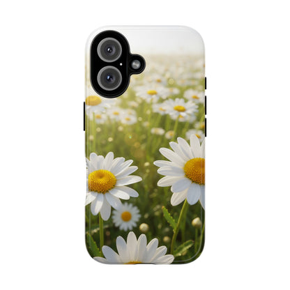 Daisy Phone Case – Floral Spring Field Tough Protective Case (iPhone, Samsung, Pixel)