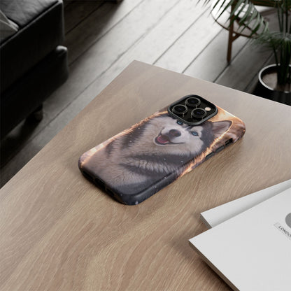 Siberian Husky Tough Phone Case | Blue Eyes Dog Cover Protective iPhone Case