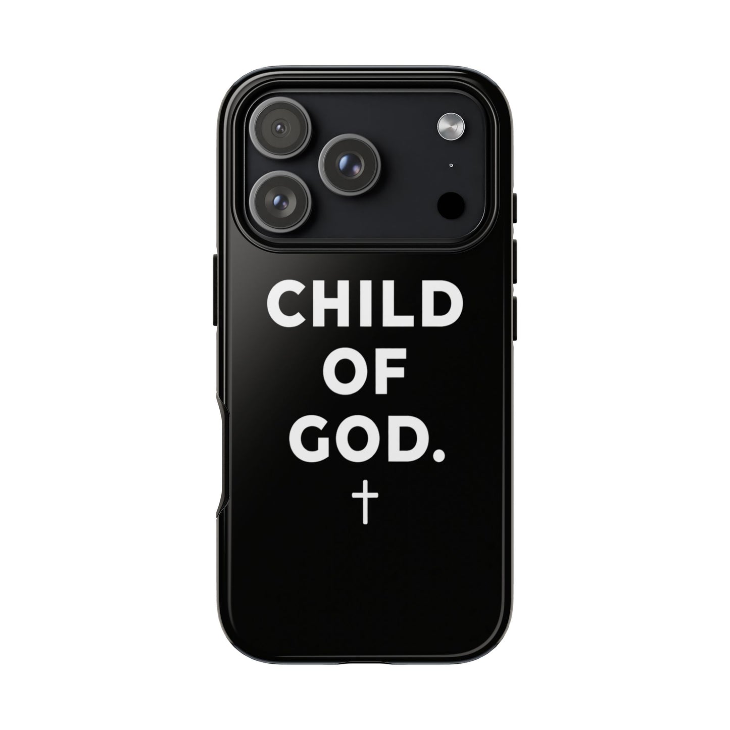 Child of God Phone Case Christian Black Aesthetic Cross Tough Cover