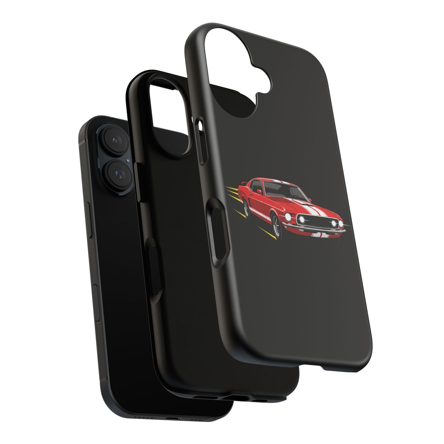 Red Muscle Car Phone Case – Classic Car Racing Tough Protective Case