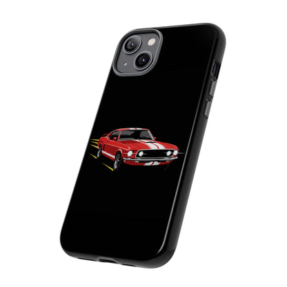 Red Muscle Car Phone Case – Classic Car Racing Tough Protective Case