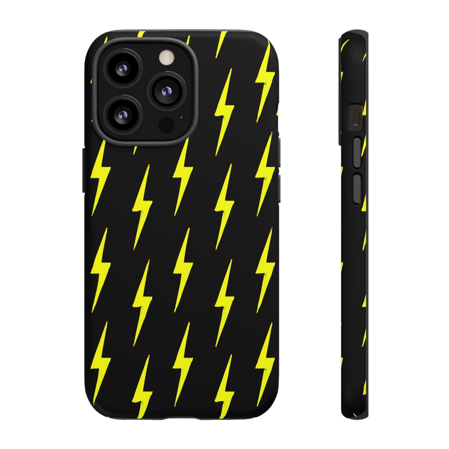 Yellow Lightning Bolt Tough Phone Case | Bold Electric Pattern Case for Iphone, Samsung Galaxy and Pixel
