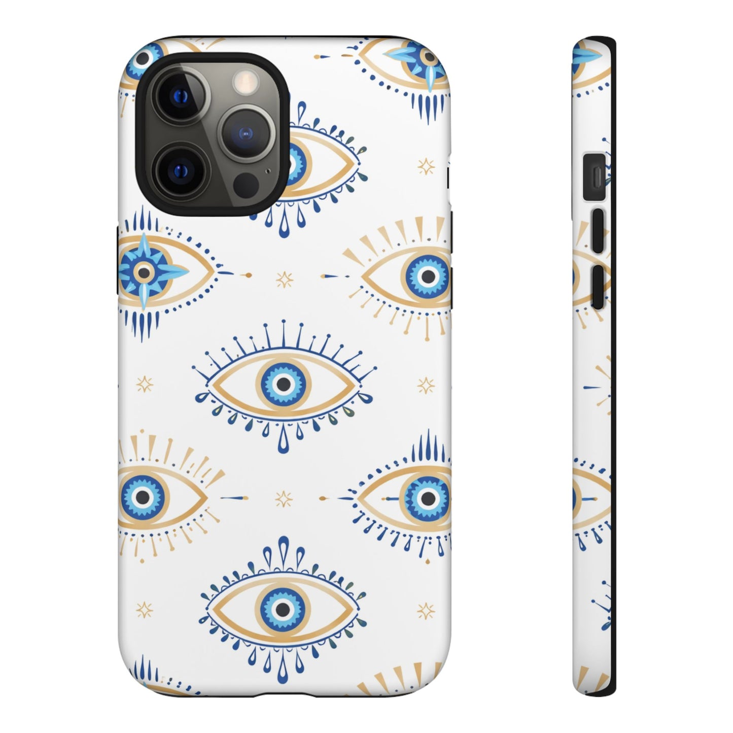 Blue Evil Eye Phone Case – Protective Slim Shockproof Cover for Iphone, Samsung Galaxy and Pixel