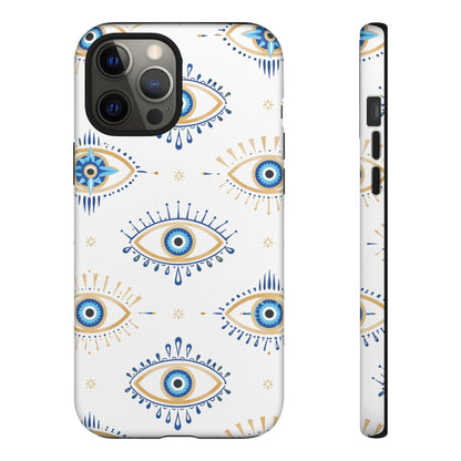 Blue Evil Eye Phone Case – Protective Slim Shockproof Cover for Iphone, Samsung Galaxy and Pixel