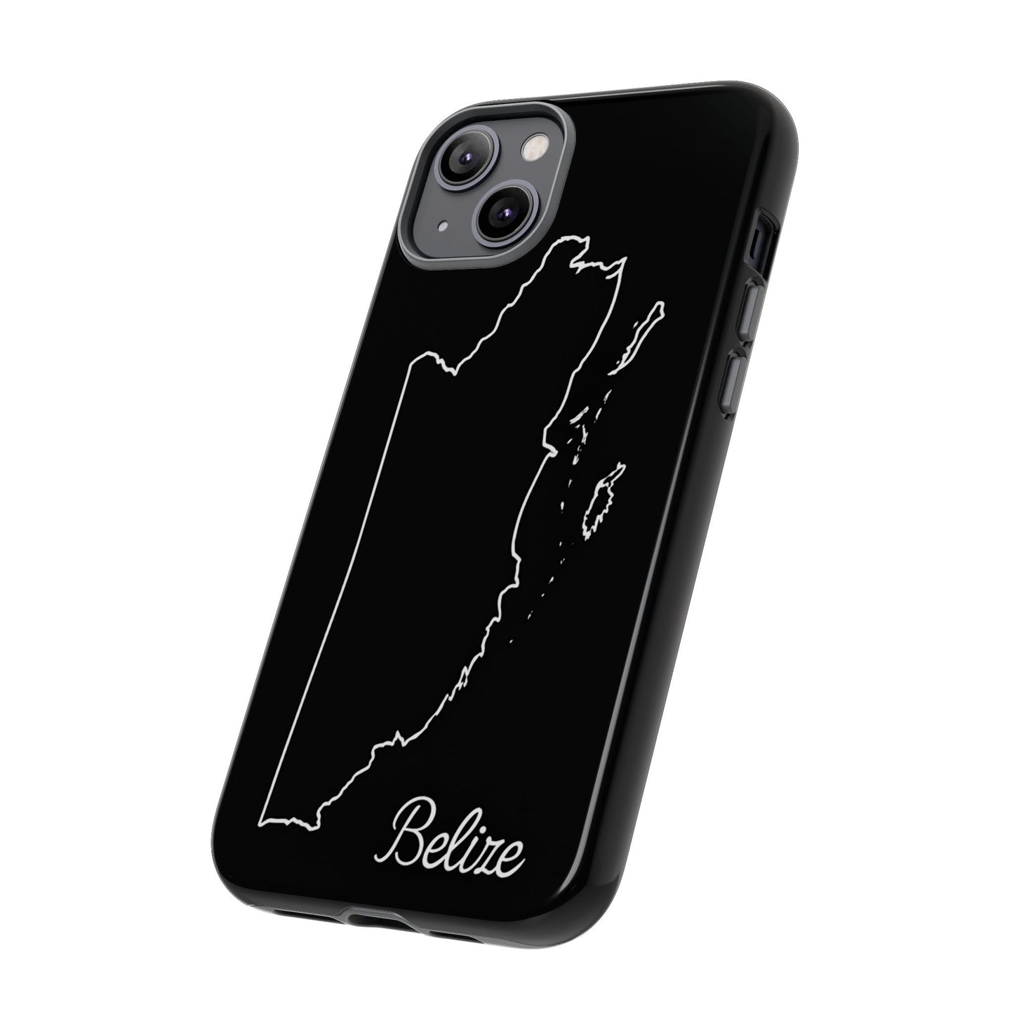 Belize Outline Phone Case – Minimal Country Map Tough Case (iPhone, Samsung, Pixel)