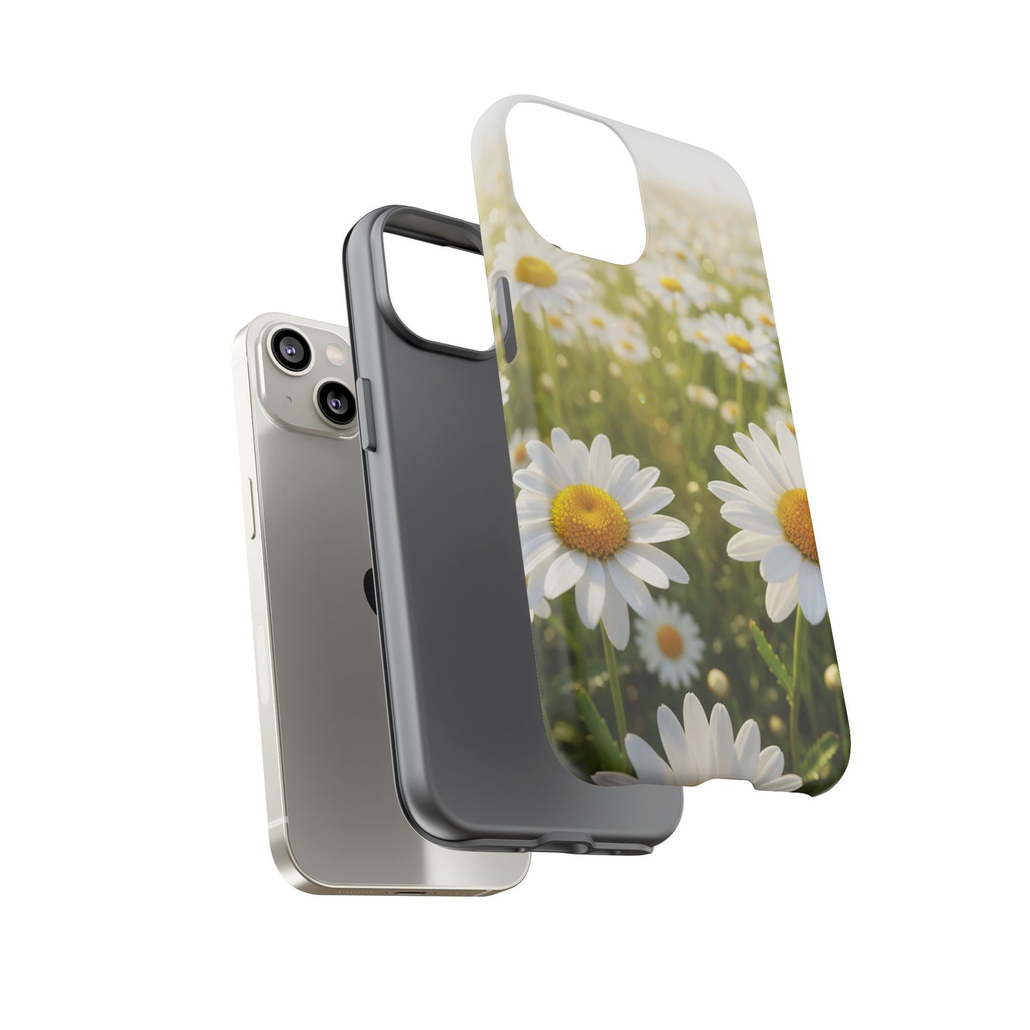 Daisy Phone Case – Floral Spring Field Tough Protective Case (iPhone, Samsung, Pixel)
