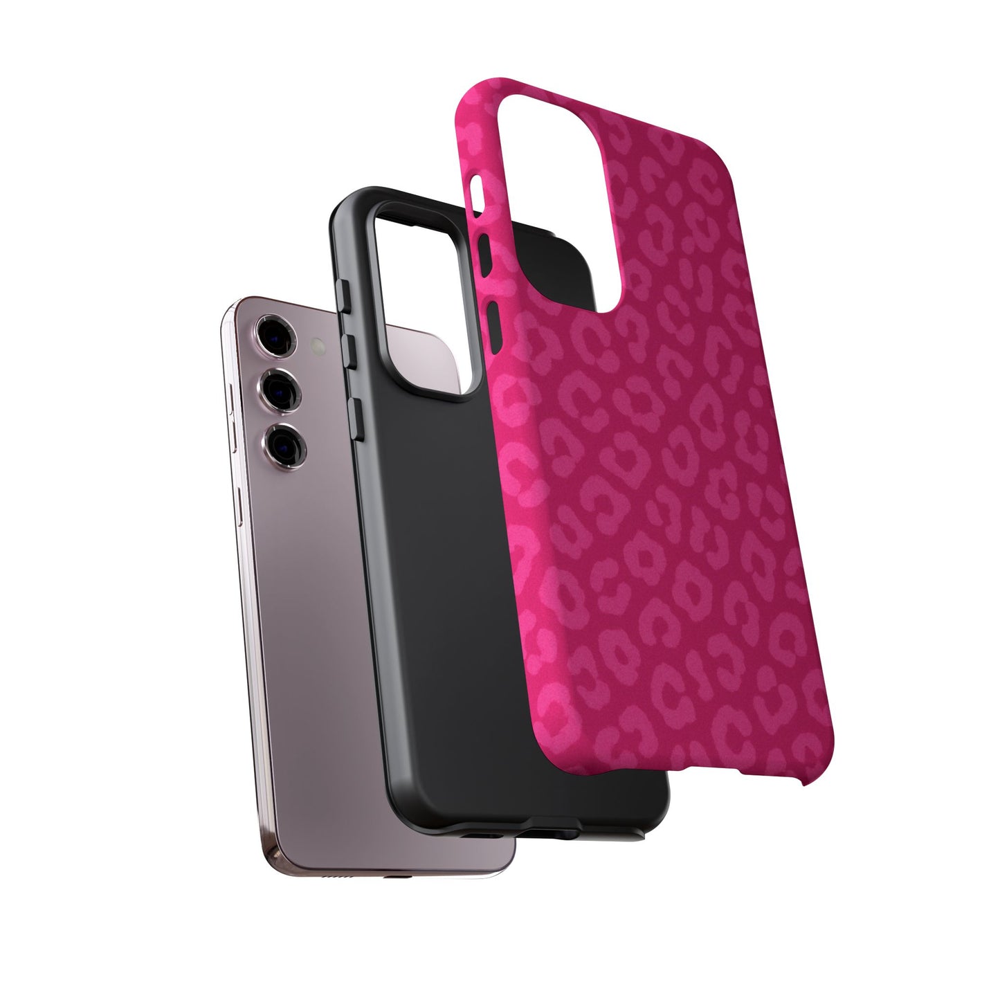 Hot Pink Leopard Print Phone Case – Bold Coquette Leopard Tough Case
