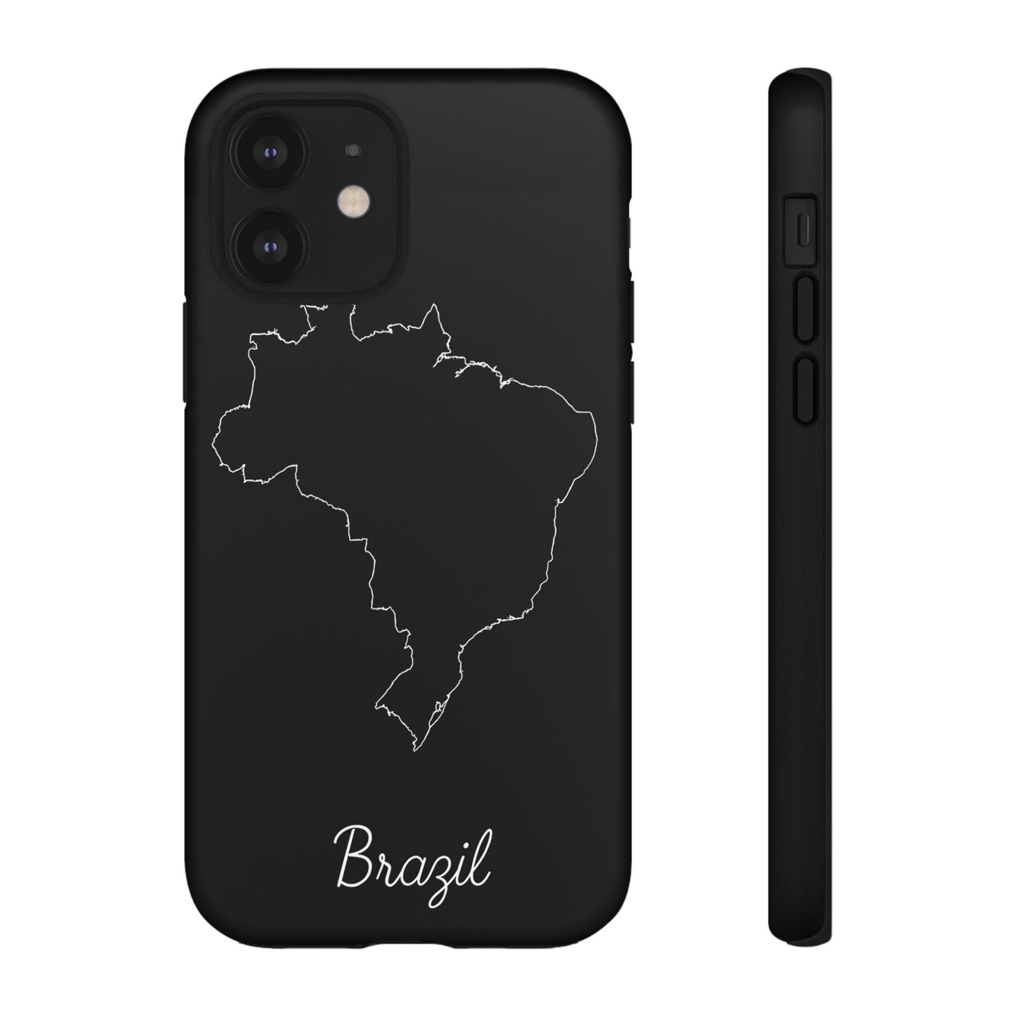 Brazil Outline Phone Case – Minimal Country Map Tough Case (iPhone, Samsung, Pixel)