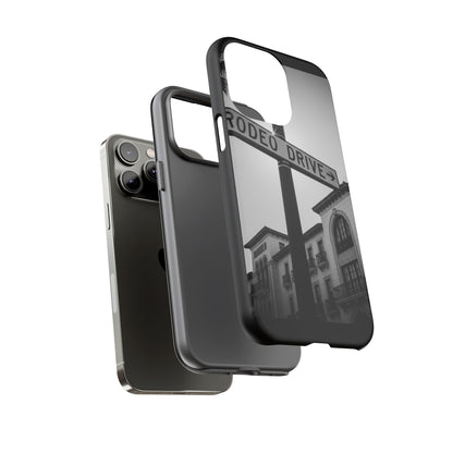Rodeo Drive Phone Case | Los Angeles Aesthetic Black & White Photography | Luxury LA Street Tough Case for iPhone & Samsung