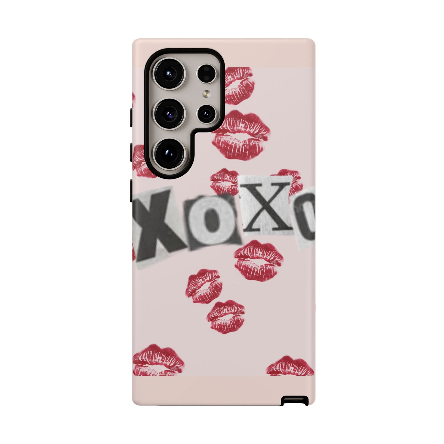 XOXO Kiss Print Phone Case | Coquette Valentine Aesthetic | Cute Pink Lipstick Kiss Tough Case for iPhone & Samsung