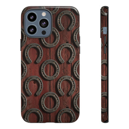 Rustic Horseshoe Western Phone Case – Cowboy Country Ranch Tough Case