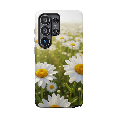Daisy Phone Case – Floral Spring Field Tough Protective Case (iPhone, Samsung, Pixel)