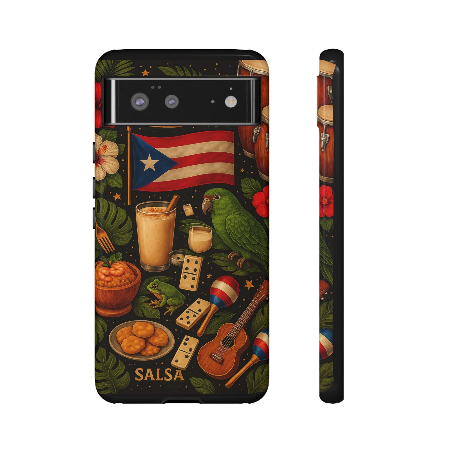 Puerto Rican Culture Phone Case | Boricua Icons Caribbean Aesthetic Tough Protective Case