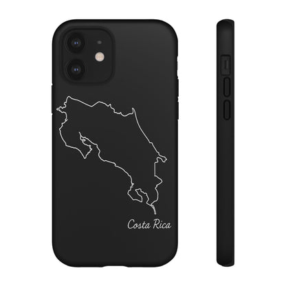 Costa Rica Outline Phone Case – Minimal Country Map Tough Case (iPhone, Samsung, Pixel)