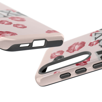 XOXO Kiss Print Phone Case | Coquette Valentine Aesthetic | Cute Pink Lipstick Kiss Tough Case for iPhone & Samsung