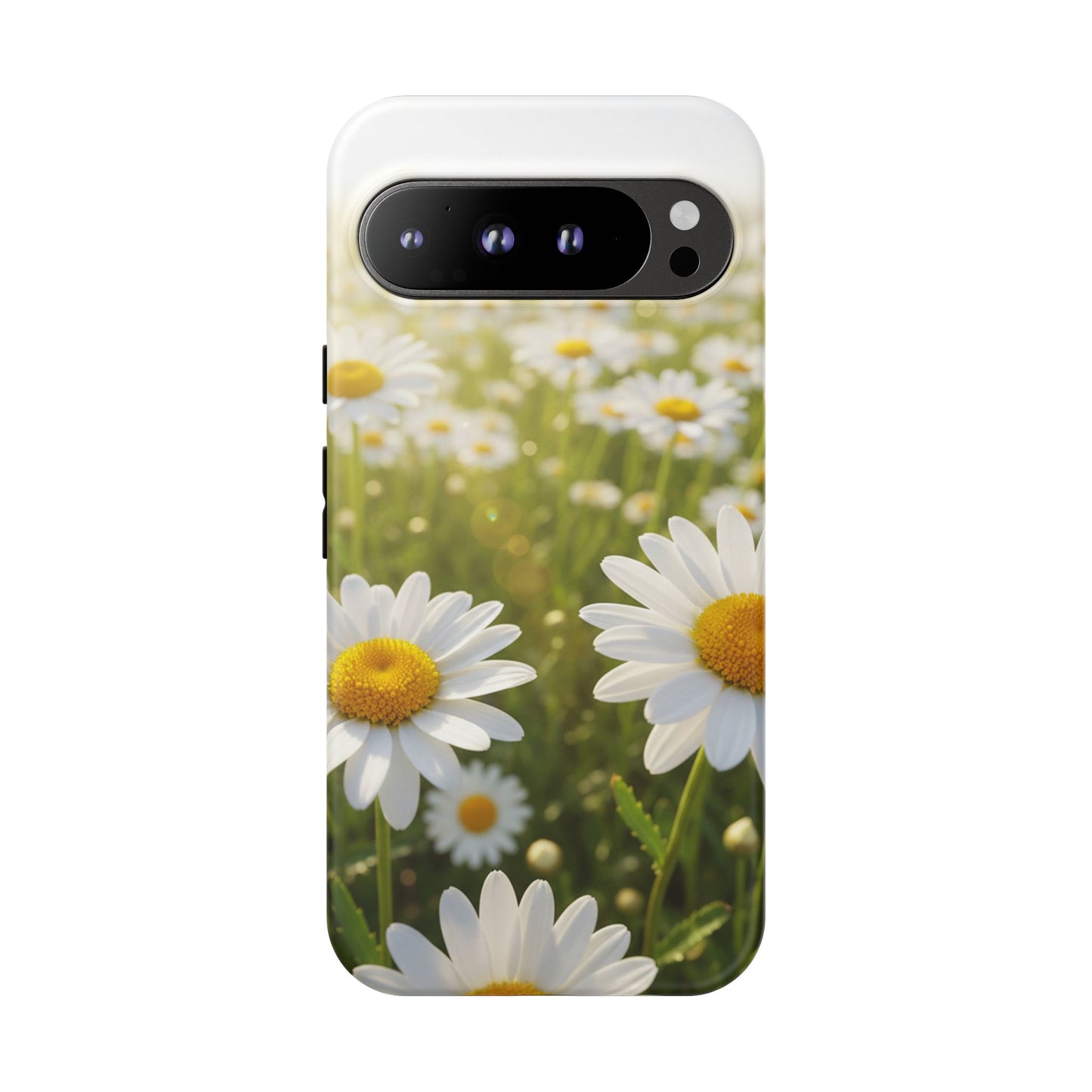 Daisy Phone Case – Floral Spring Field Tough Protective Case (iPhone, Samsung, Pixel)
