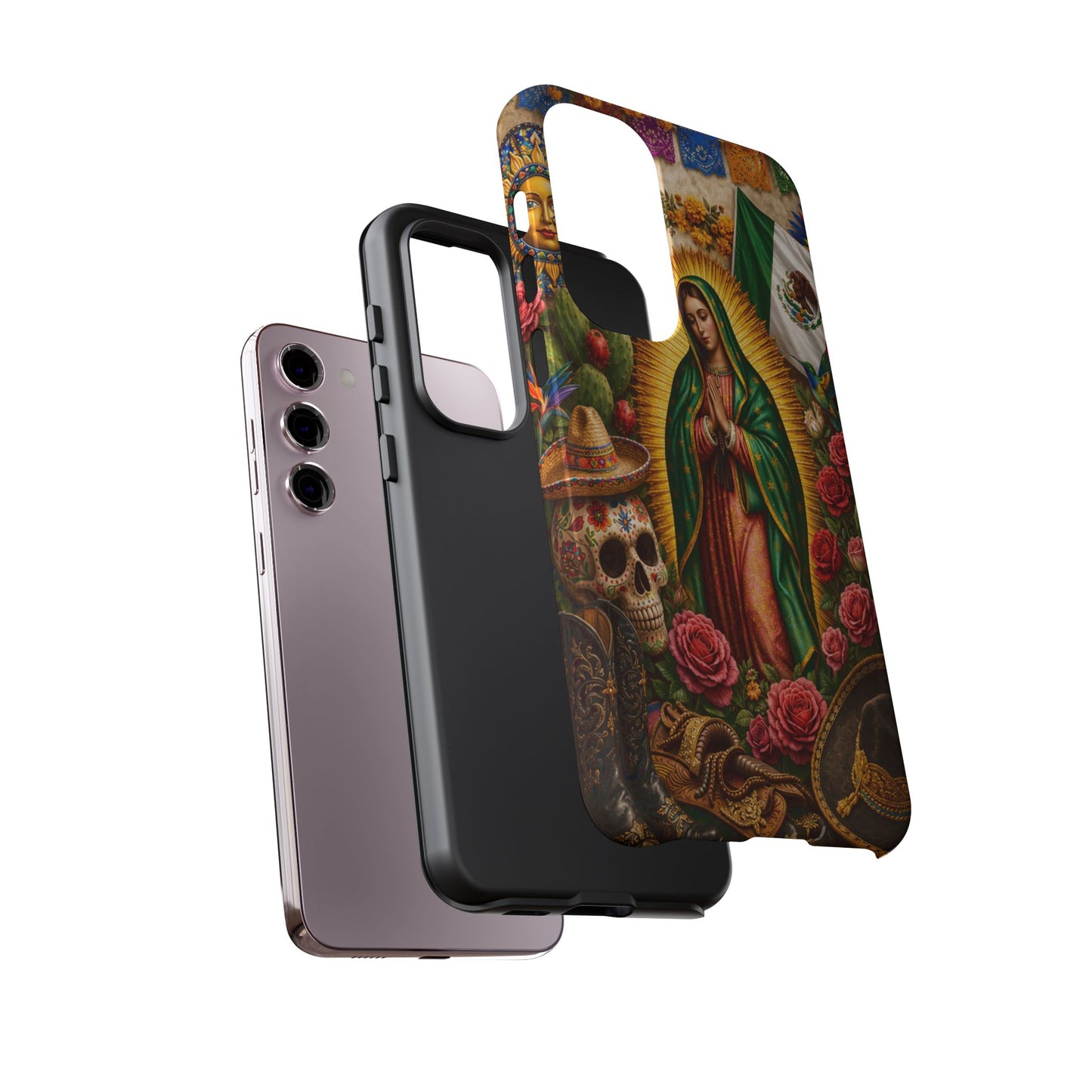 Virgen de Guadalupe Phone Case Mexican Floral iPhone Samsung Pixel Case