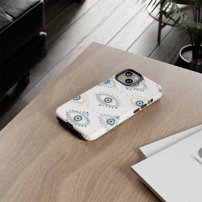 Blue Evil Eye Phone Case – Protective Slim Shockproof Cover for Iphone, Samsung Galaxy and Pixel